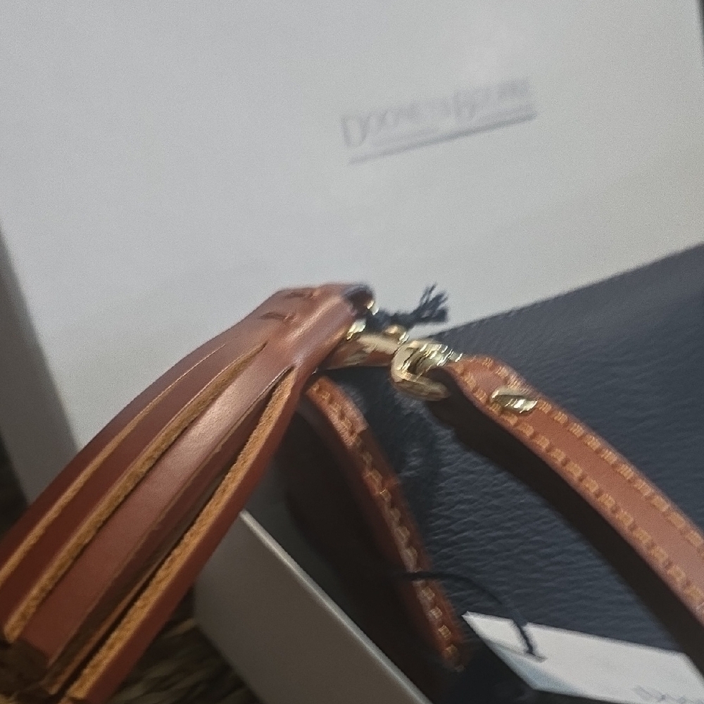 Dooney & Bourke Blue and Tan Wristlet ♥️ - Picture 2 of 13